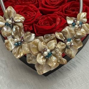 Gemma C. Flowers Necklace Freshwater Pearls New York